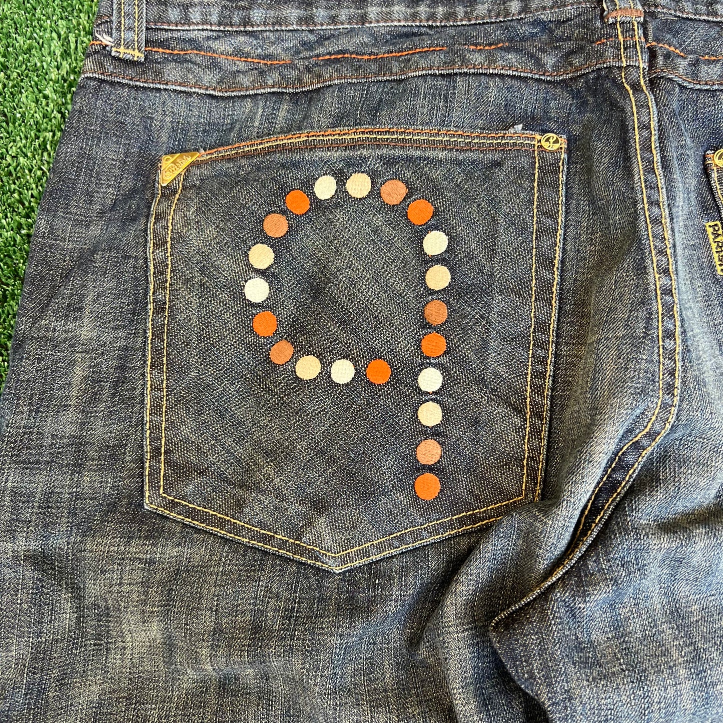 Vintage Y2K Men's Parish Wide-Leg Blue Jeans 42x32" 21" Opens Southpole Style