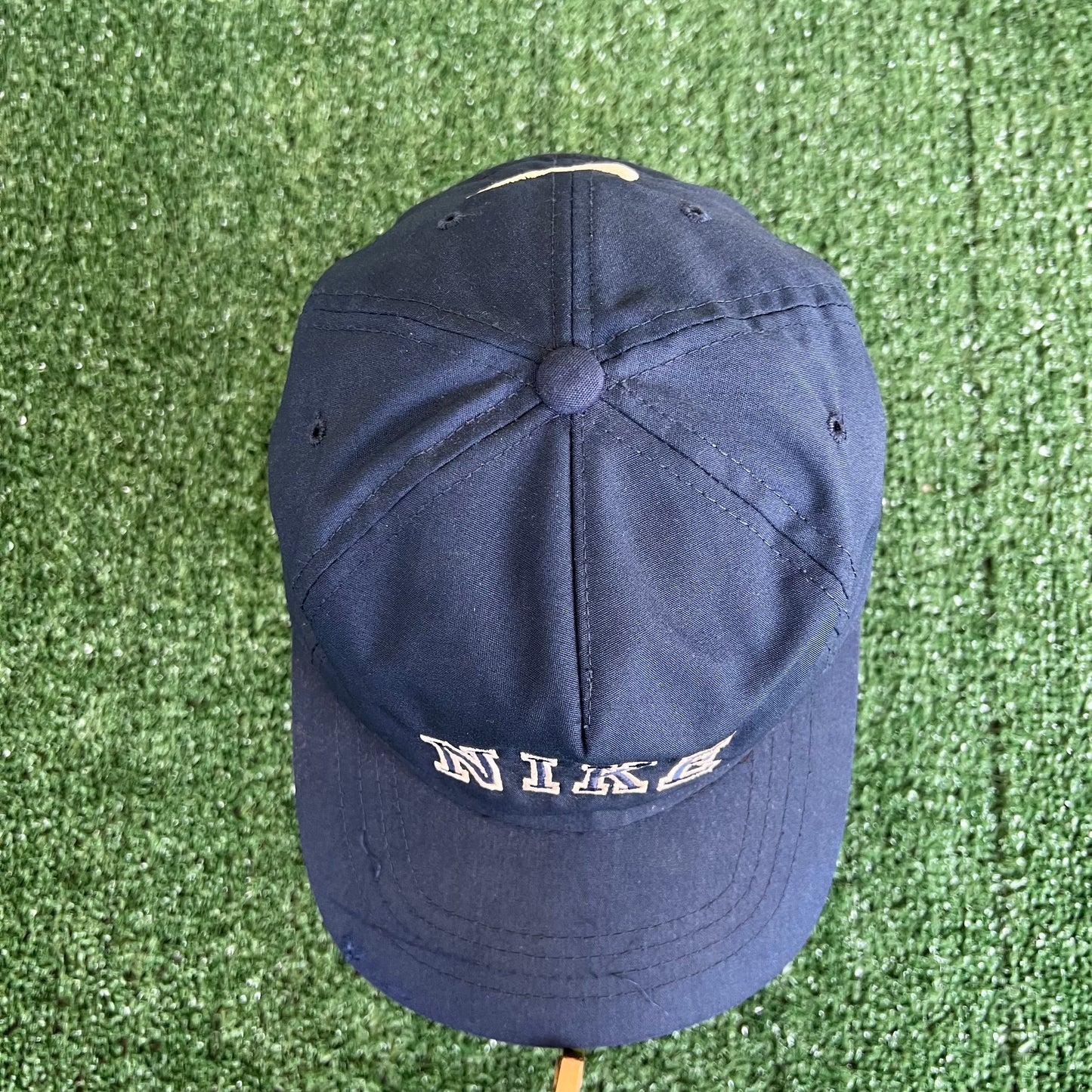 80s Nike Yupoong Navy Blue Low Profile Snapback Hat