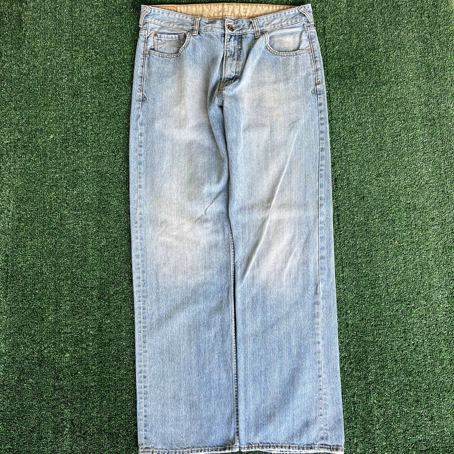 Y2K Unionbay Baggy Light Wash Blue Jeans - 36x 32.5" 19" Opens