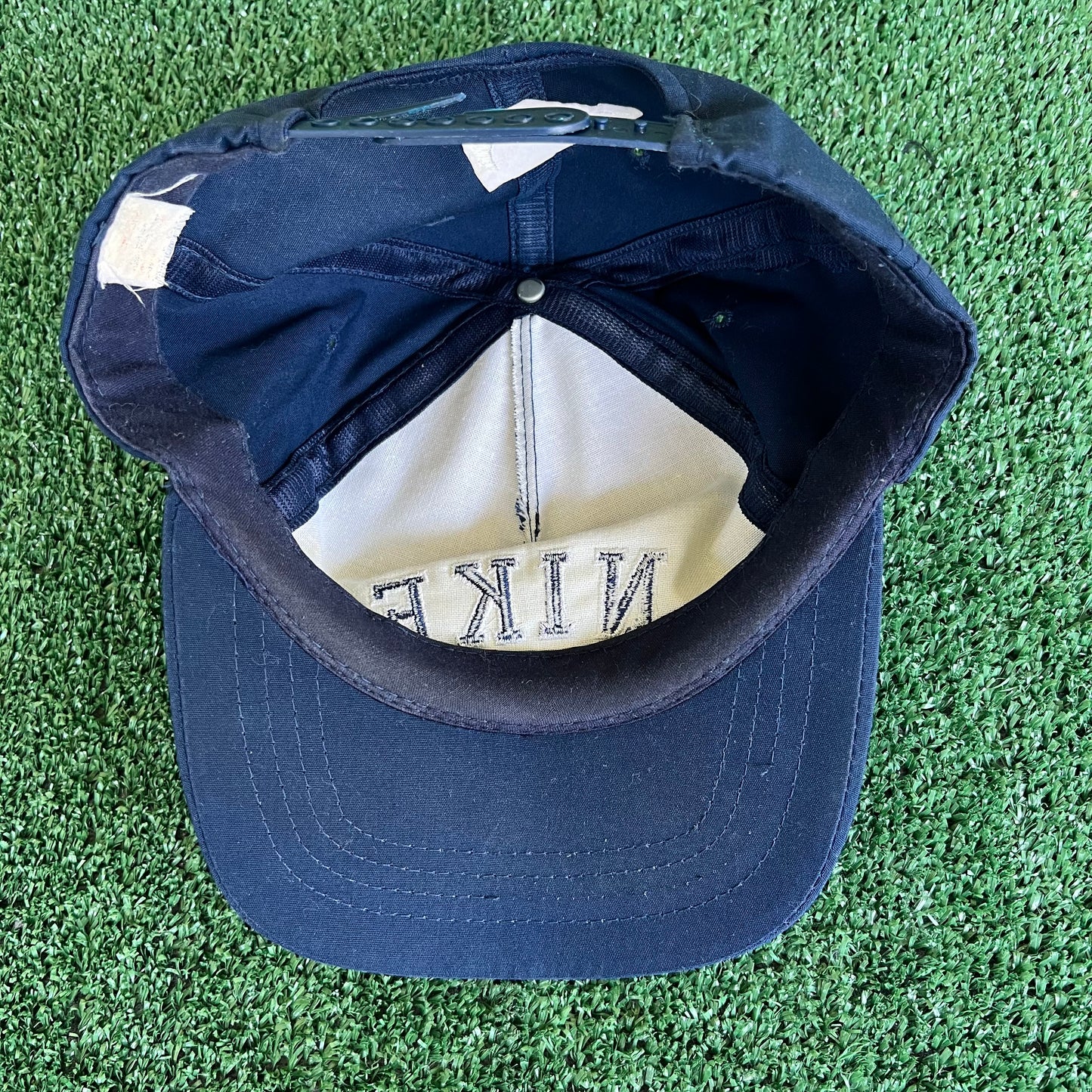 80s Nike Yupoong Navy Blue Low Profile Snapback Hat