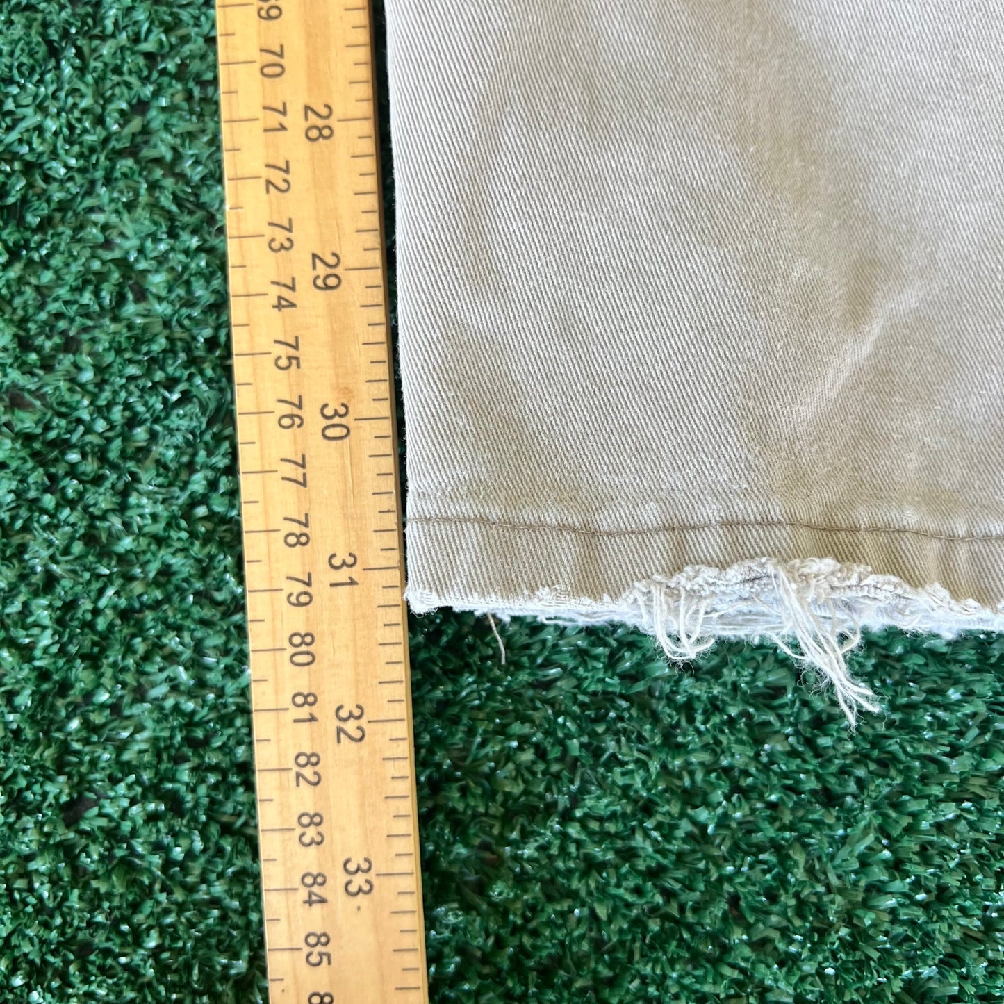 90s Y2K BOSS Baggy Straight Khaki Cargo Pants - 28x31"