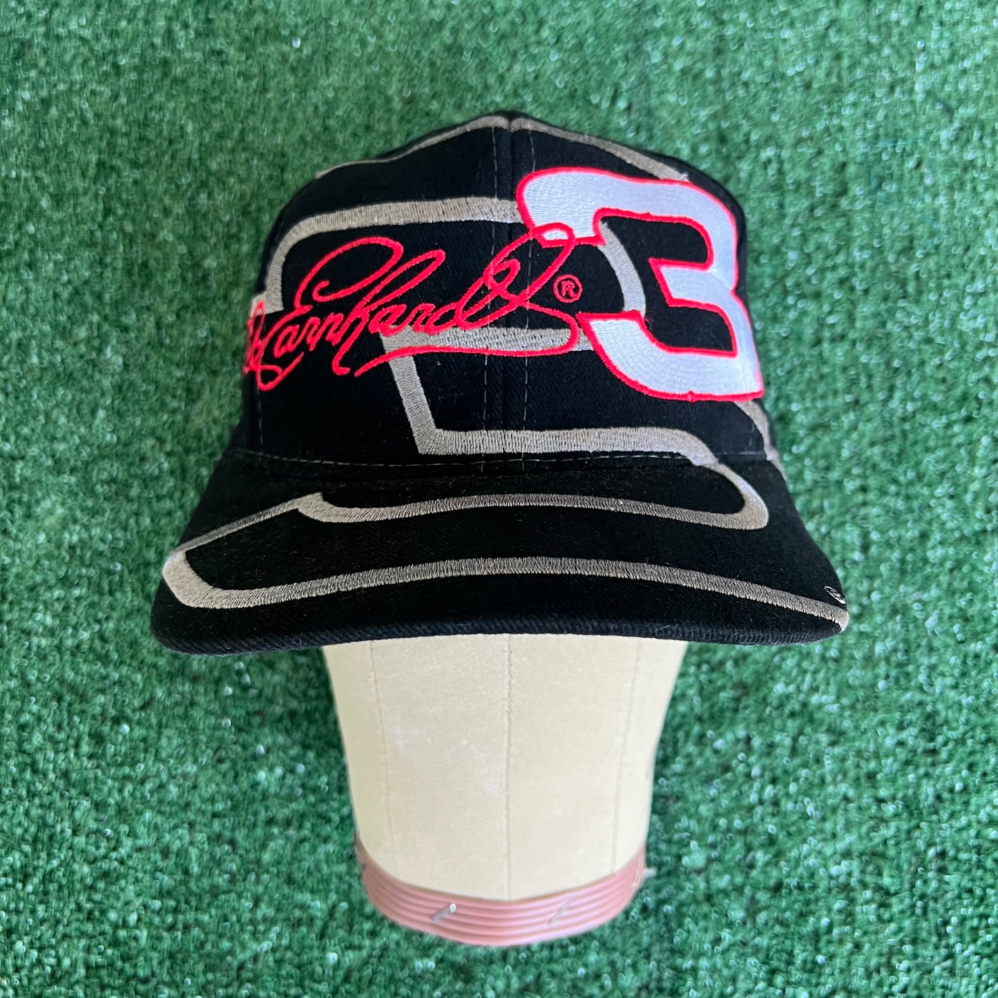90s Chase Authentics Nascar Dale Earnhardt Sr. Big Logo #3 Black Snapback Hat