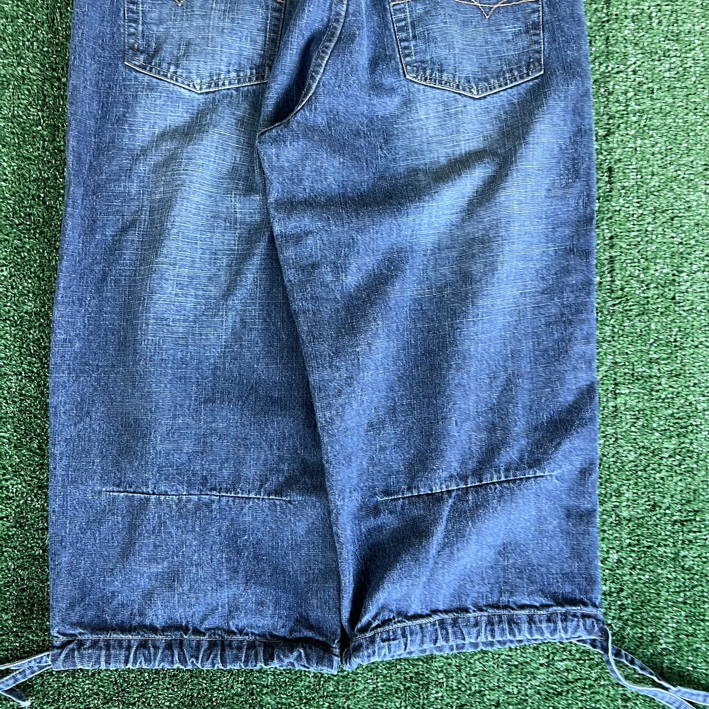 Y2K Artery Baggy Long Blue Jean Shorts - 33x20.75"