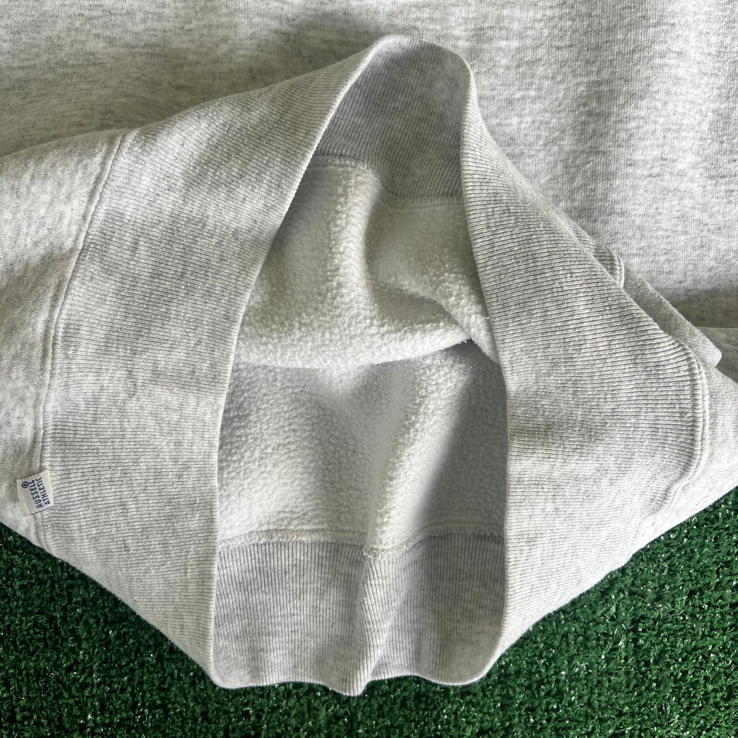 90s Russell Athletic Blank Gray Sweatshirt - Small