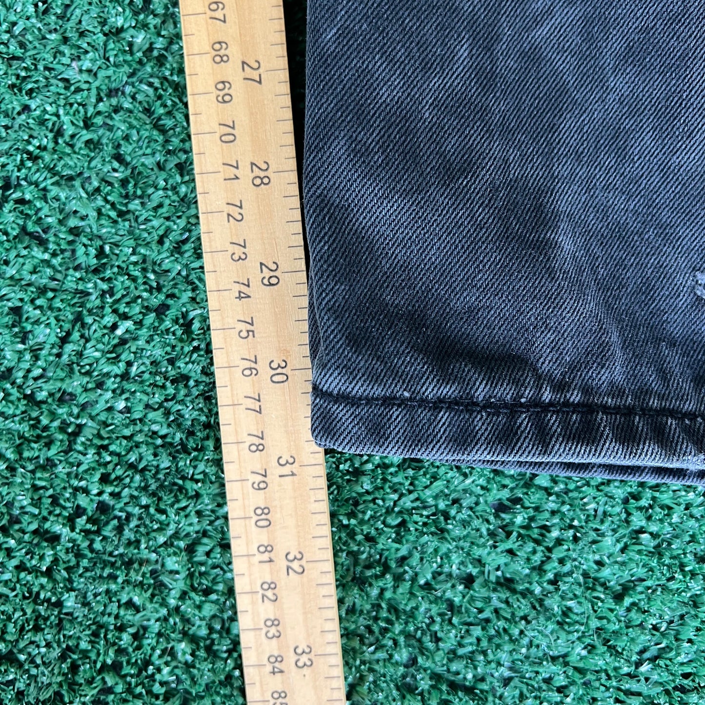 Y2K Men's Rocawear Baggy Wide-Leg Black Jeans 39x31" 20" Open JNCO Style