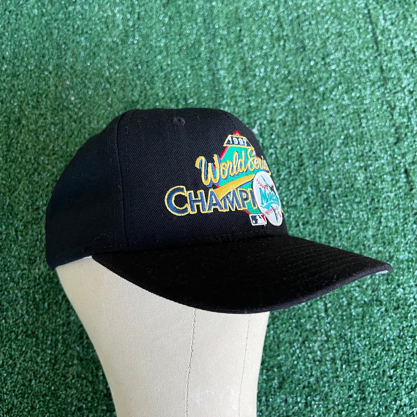 1997 New Era MLB Florida Marlins World Series Champions Black Snapback Hat