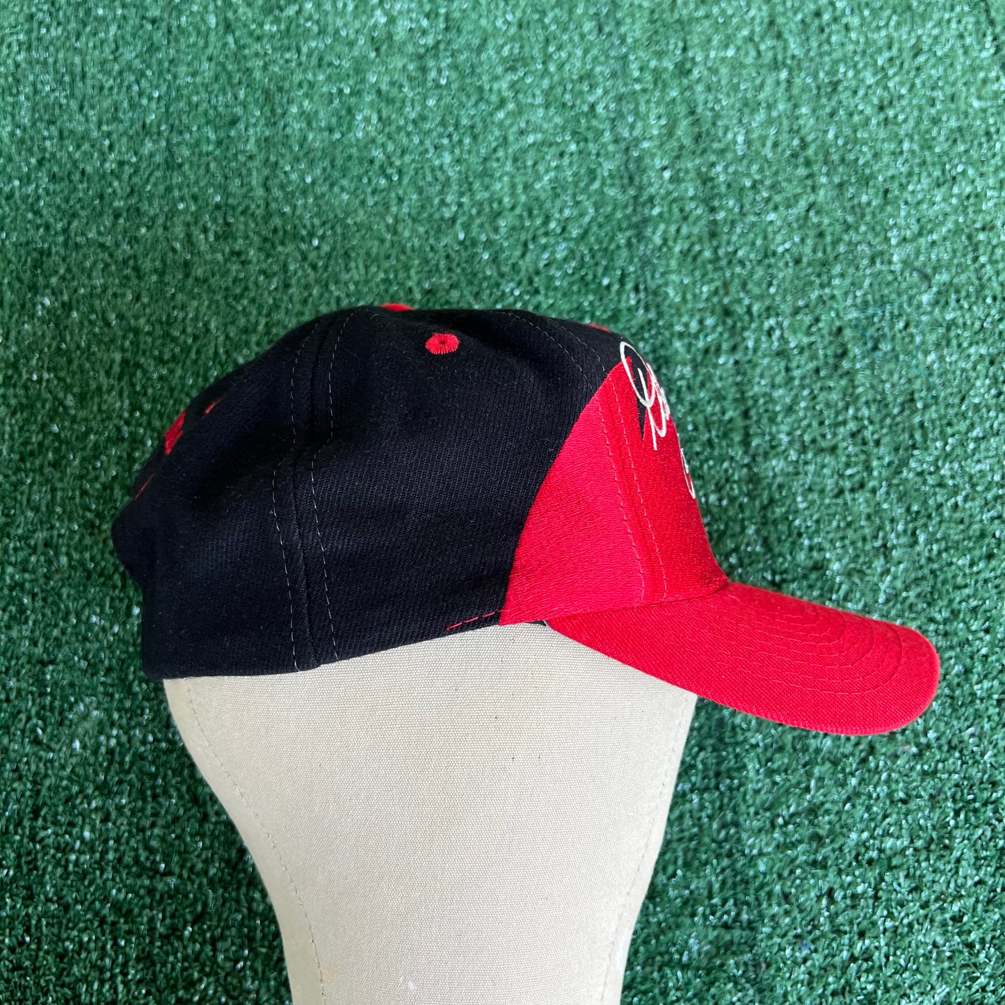 90s Logo Athletic Nascar Dale Earnhardt Sr. Black Dome Sharktooth Snapback Hat