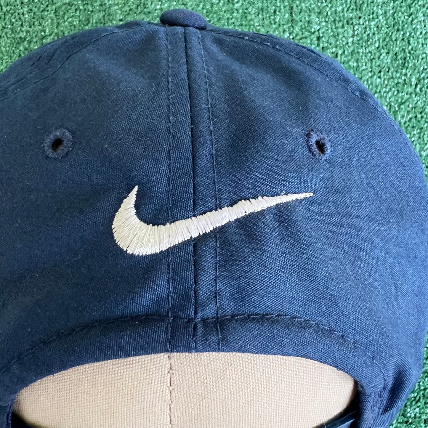 80s Nike Yupoong Navy Blue Low Profile Snapback Hat
