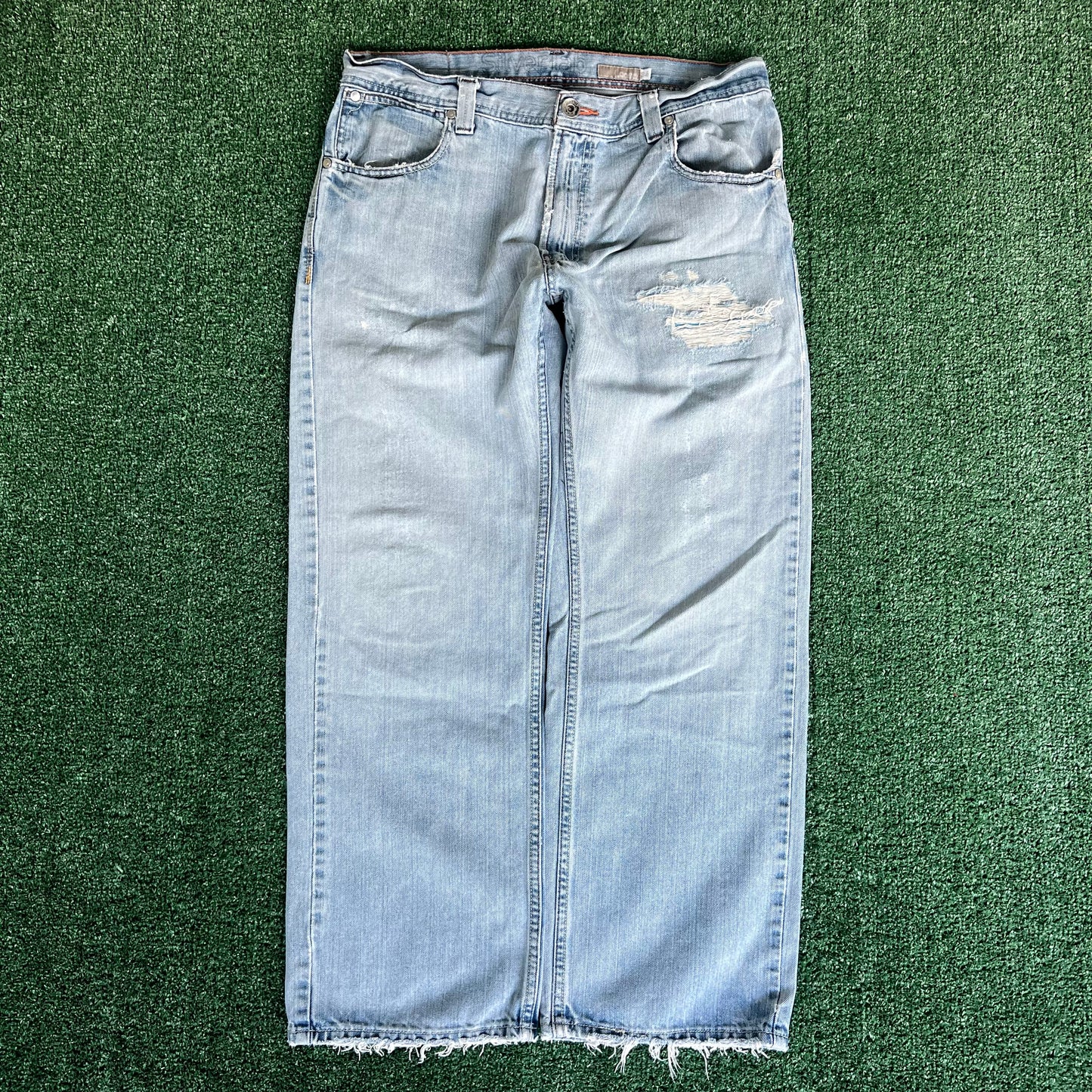Y2K Levi's SilverTab Loose Baggy Light Wash Blue Jeans - 36x28.5" 19" Openings