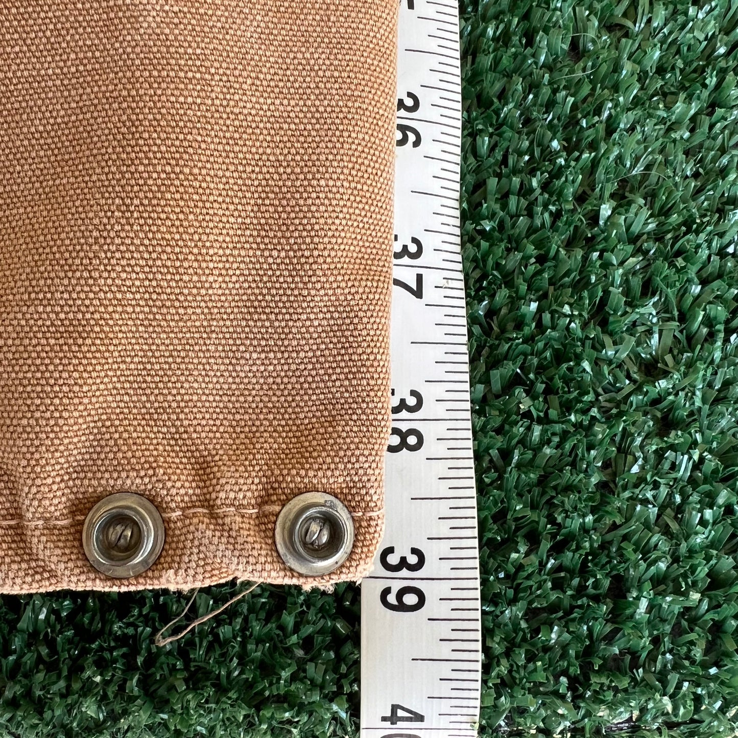 70s Carhartt Brown Canvas Red Lined Quilted Talon Zipper Pants - 32x27.5"