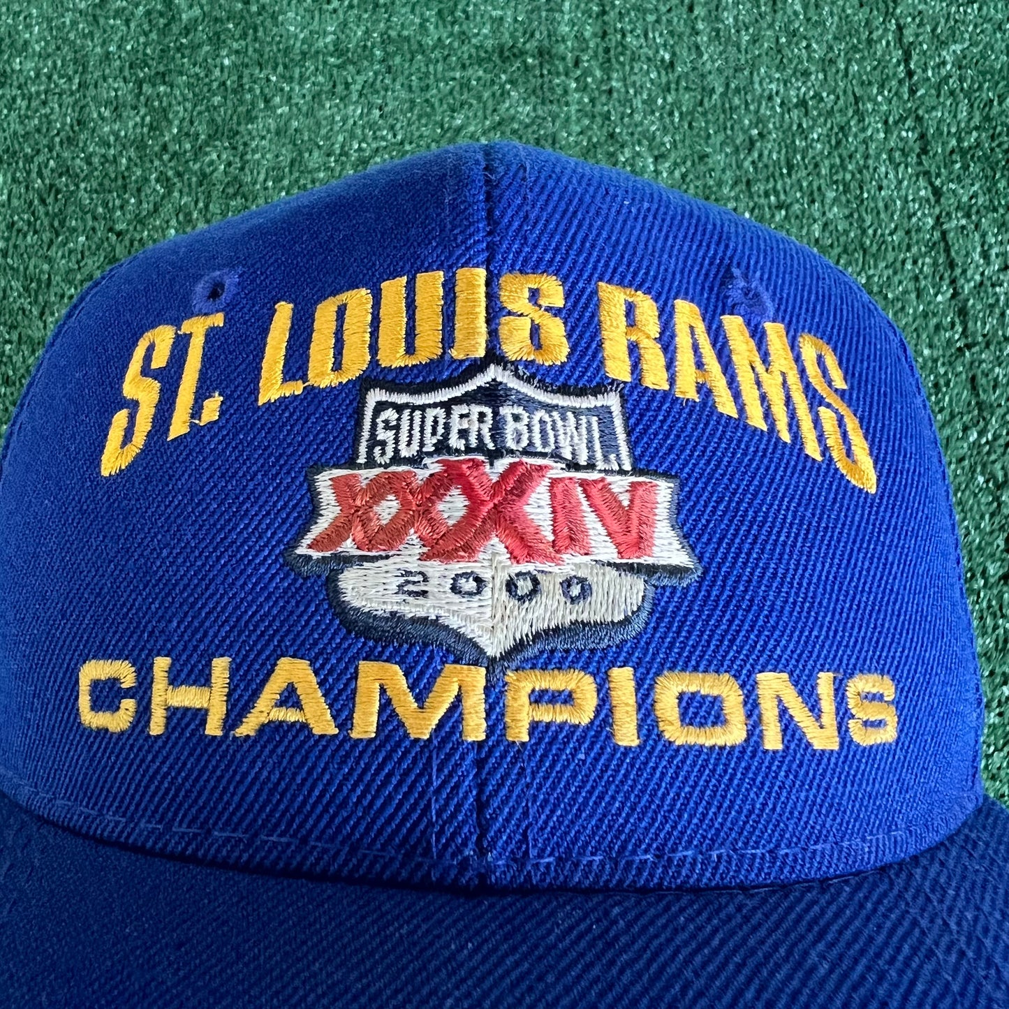 2000 NFL St. Louis Rams Super Champions Blue Snapback Hat