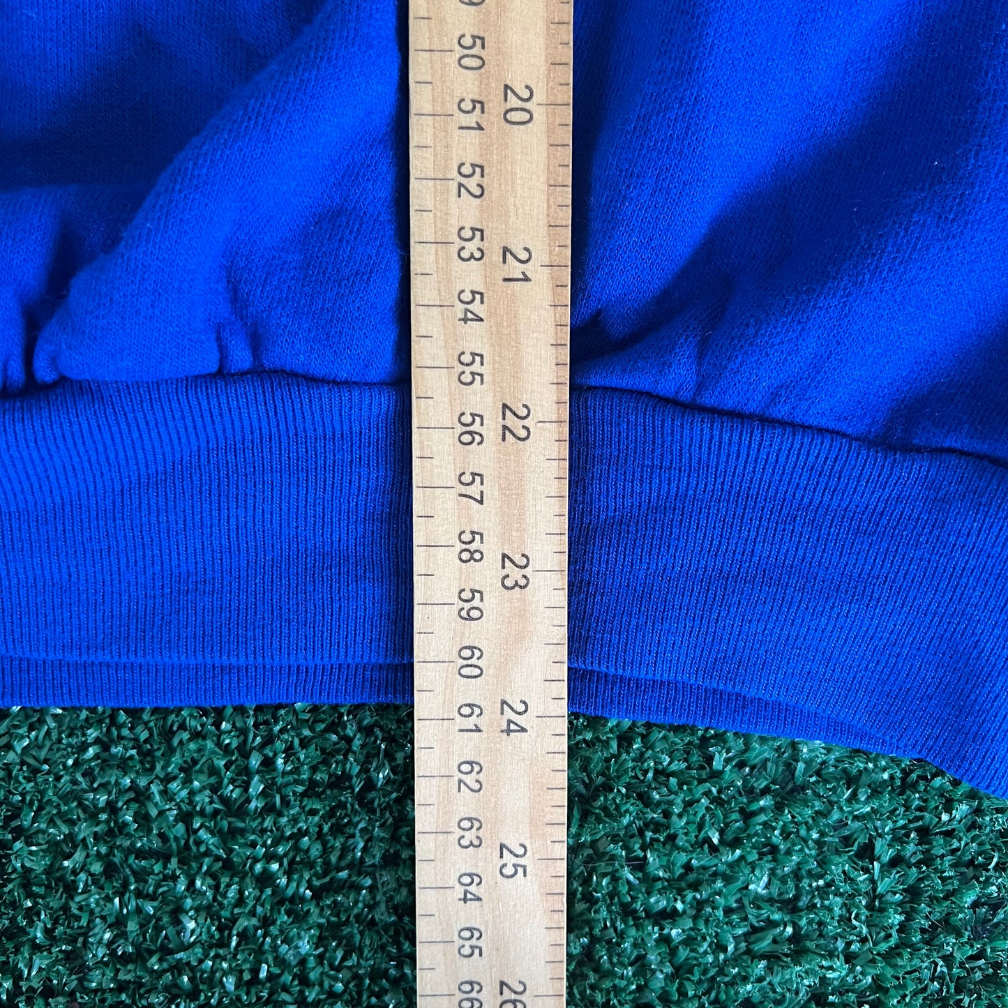 90s Kentucky Wildcats UK Blue White Old English Colorblock Boxy Hoodie 24x24" - Large