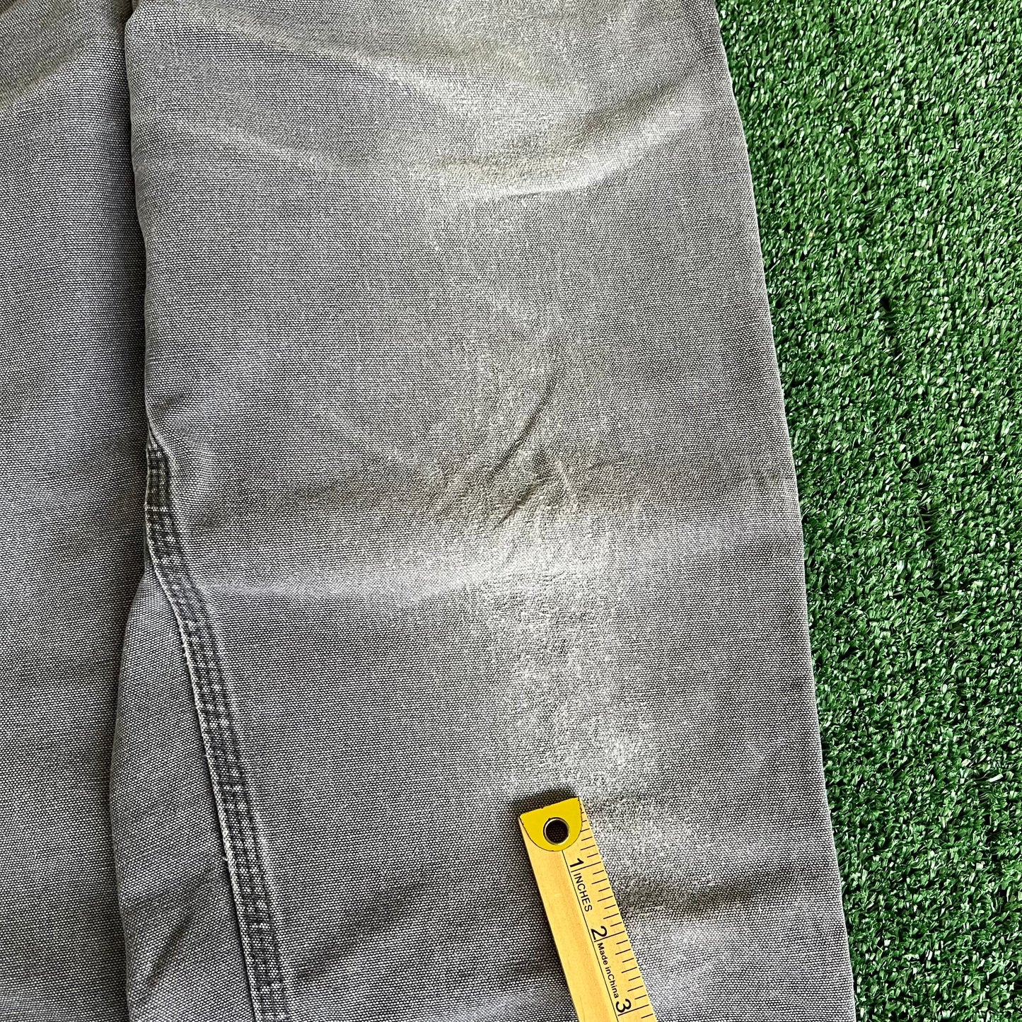 Y2K Carhartt B11 PTB Faded Gray Baggy Carpenter Canvas Pants - 33x29 18" Openings