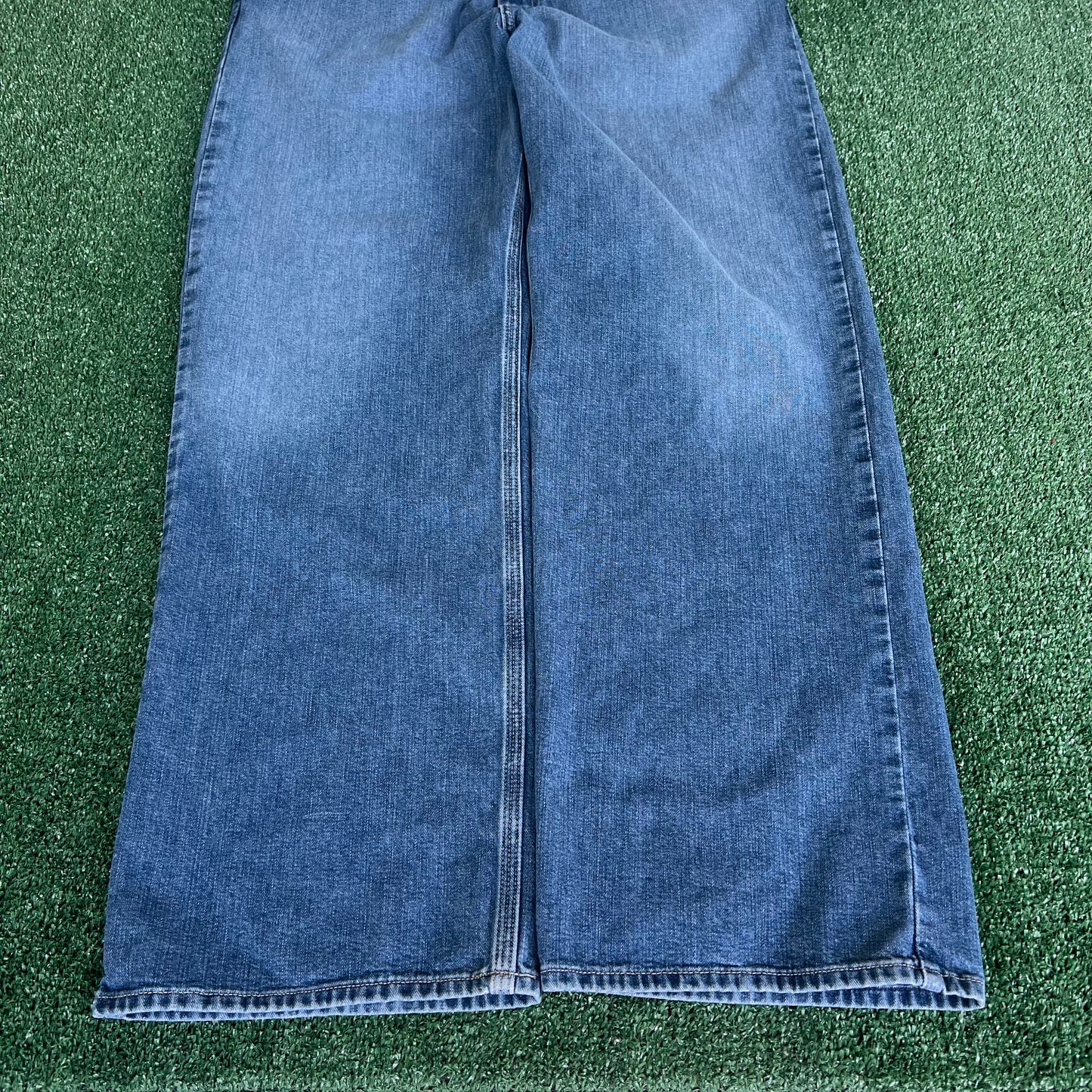 90s Y2K GAP Worker Baggy Wide-Leg Blue Jeans - 37x32" 20.5" Openings
