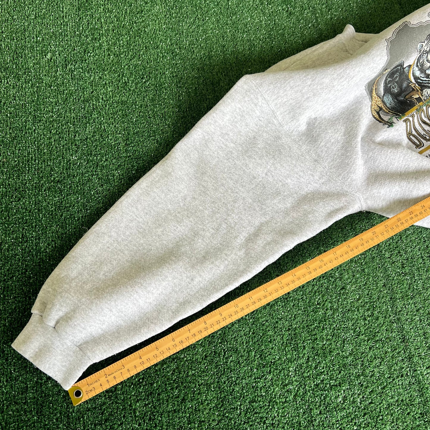 90s Busch Gardens Extinction is Forever Nature Animals Gray Sweatshirt - 2XL