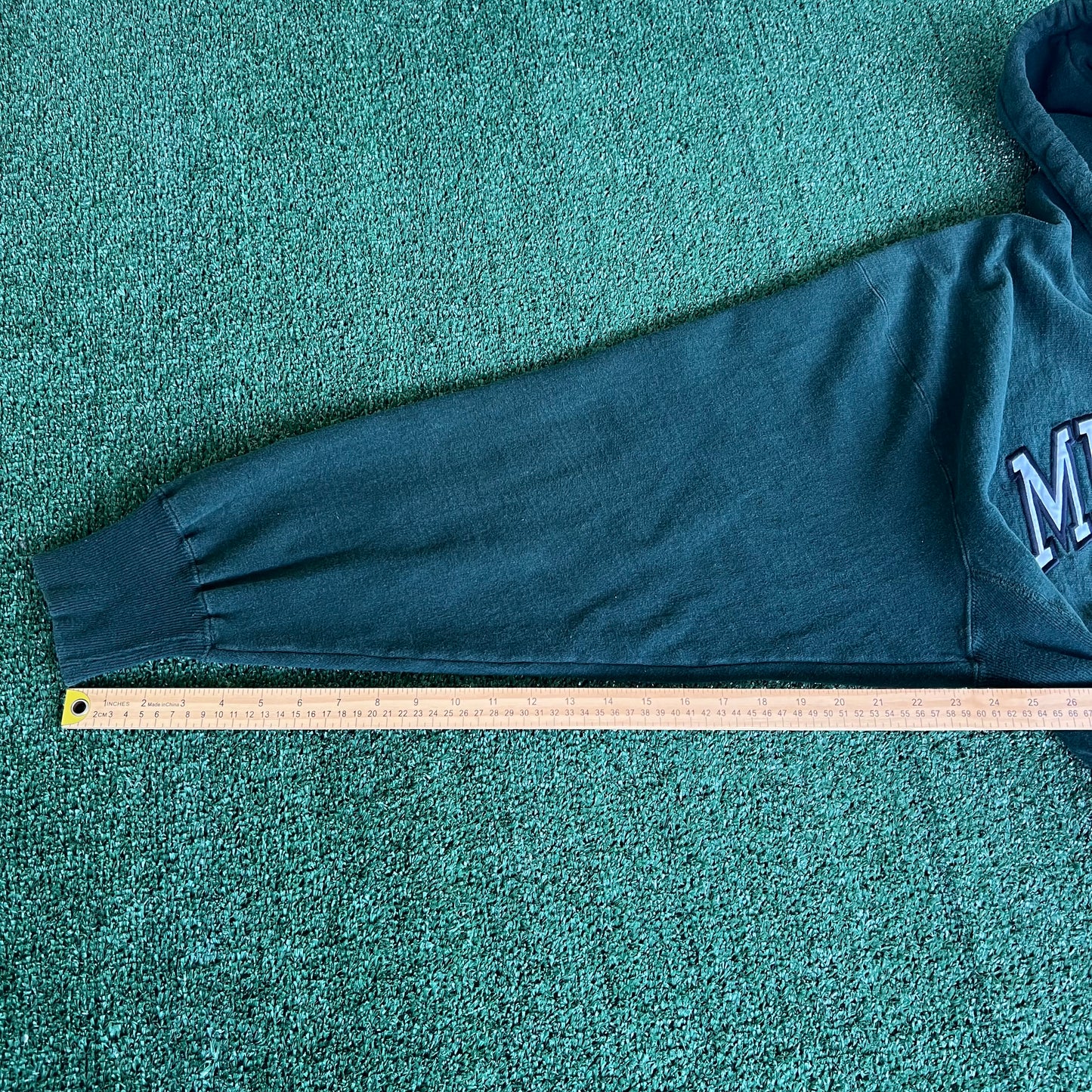 Y2K Steve & Barry's Michigan State Spartans Dark Green Reverse Weave Hoodie - XL