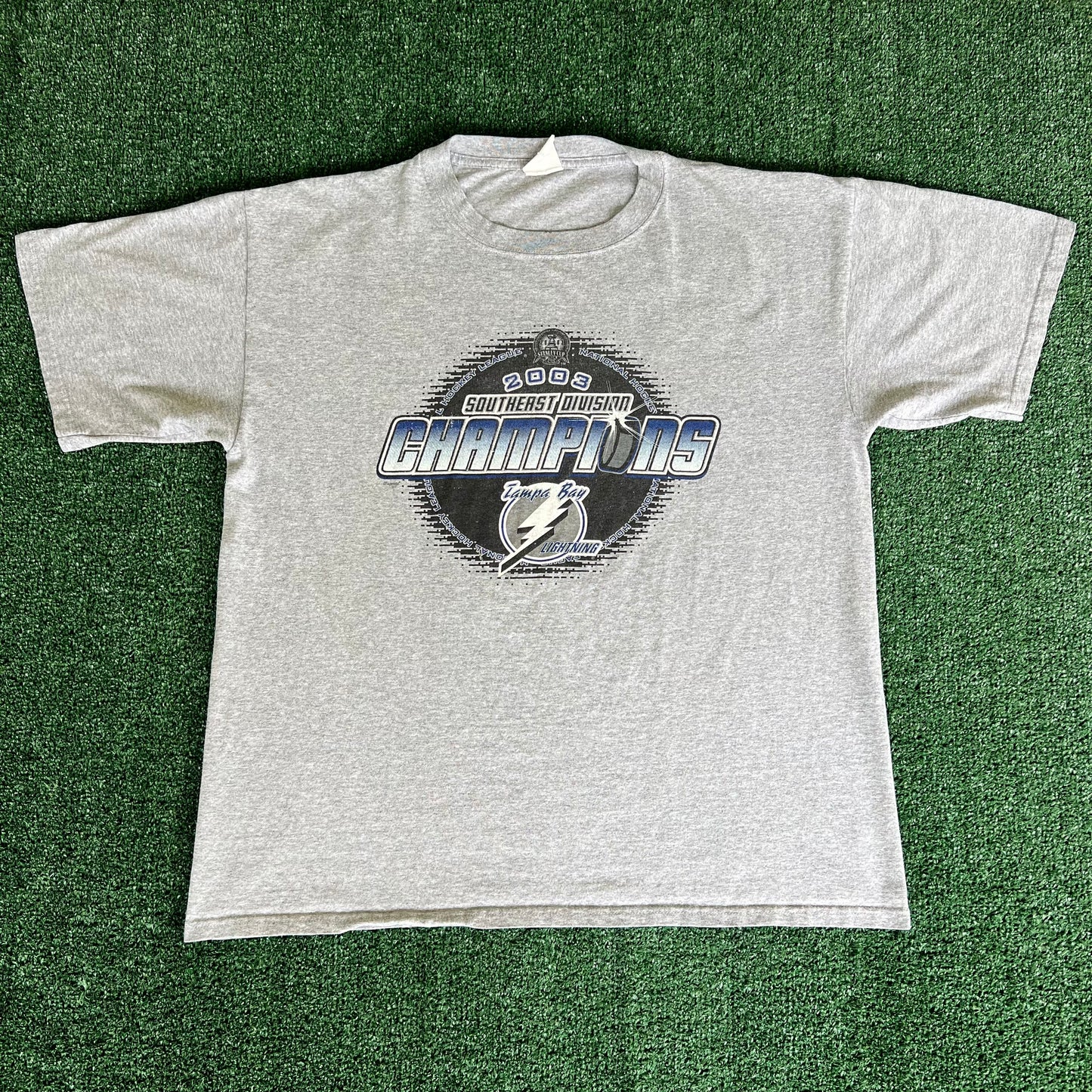 2003 NHL Tampa Bay Lightning Southeast Division Champions Gray T-Shirt - XL