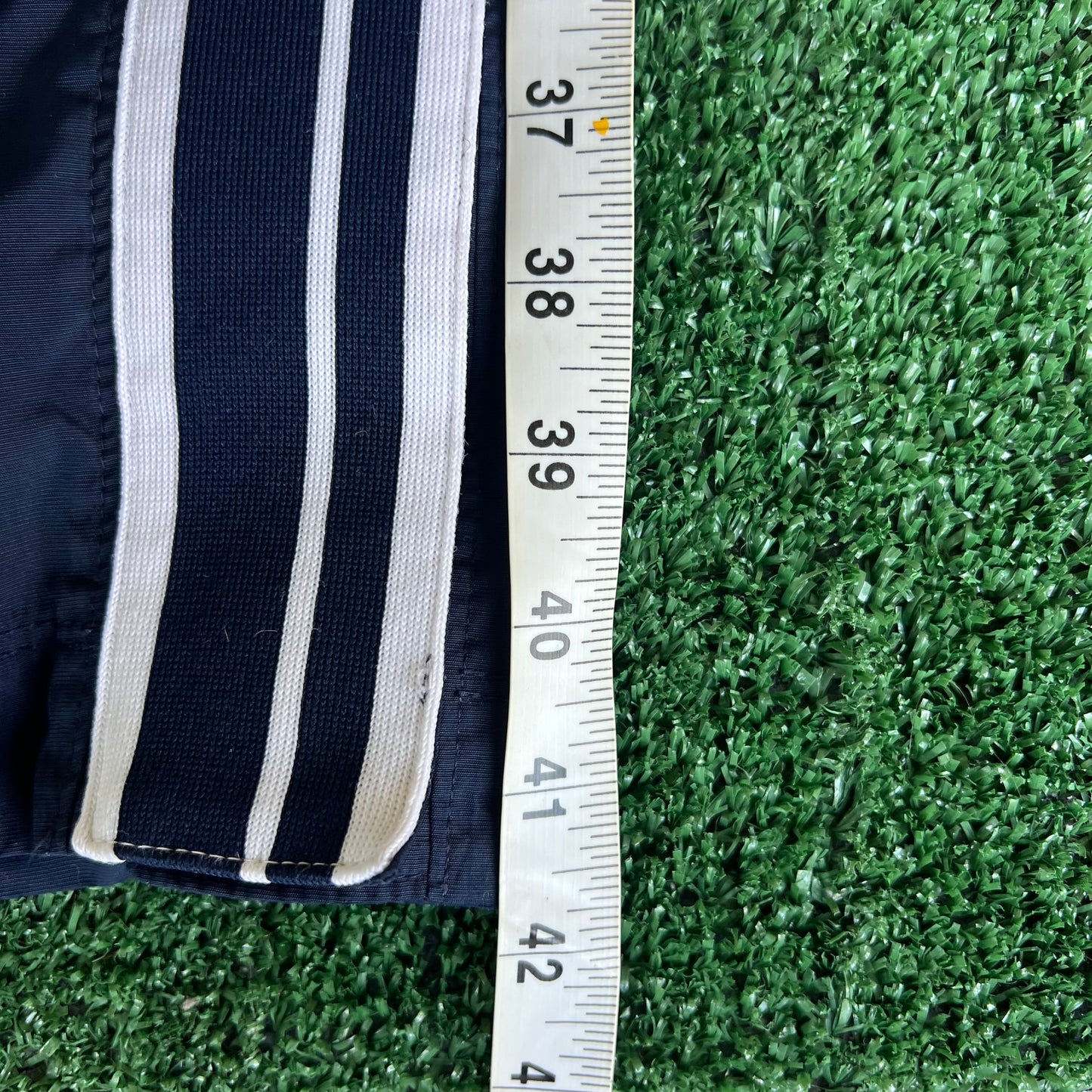 Y2K Nike Baggy Tear Away Basketball WarmUp Navy Blue Side Stripe Pants - Large