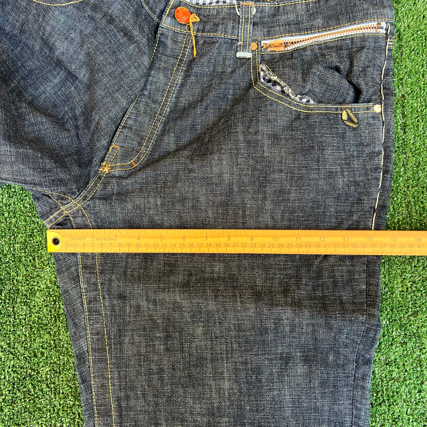 VTG Y2K Men's Parish Wide-Leg Indigo Blue Jeans 40x31" 20" Opens Southpole Style