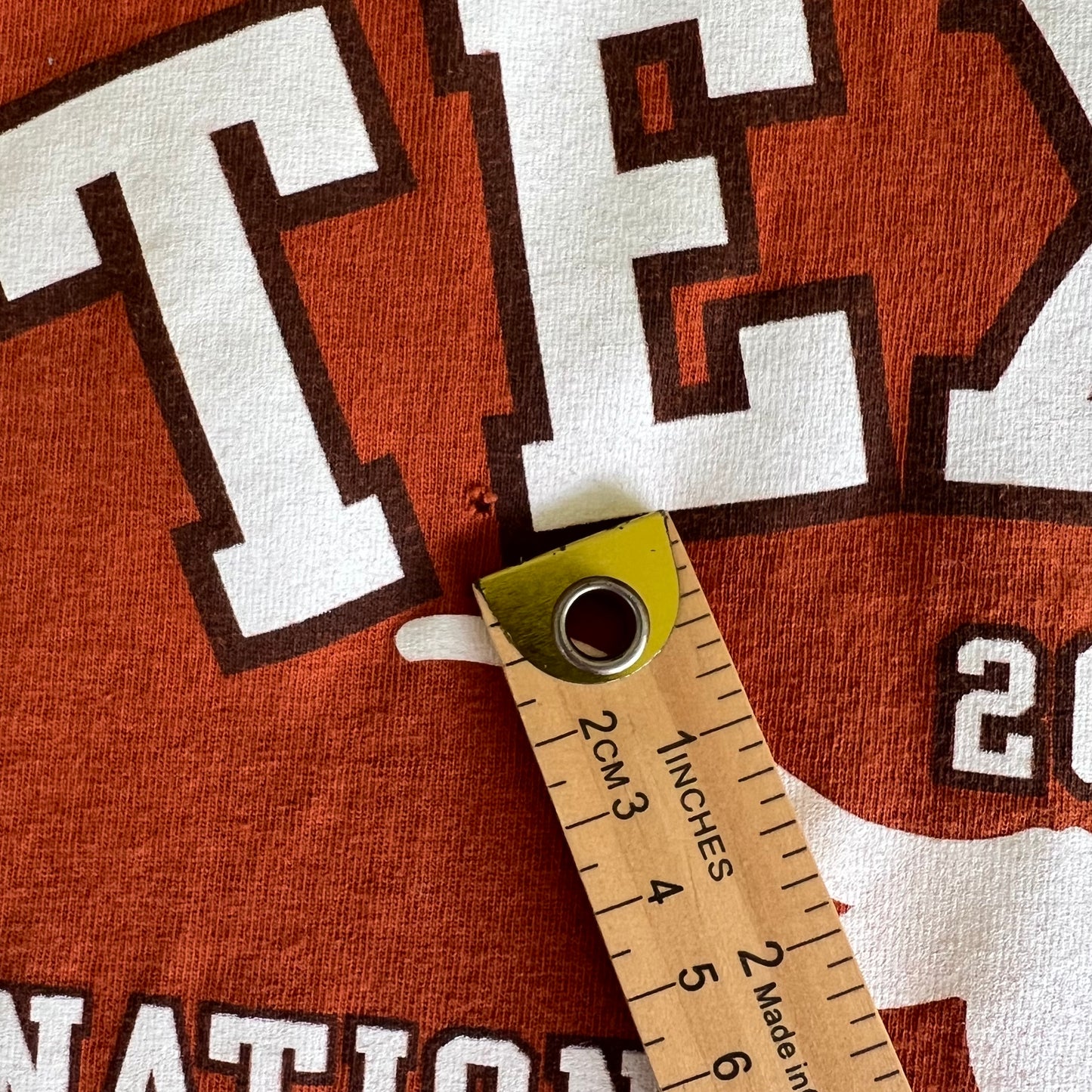 2005 Nike Center Swoosh Texas Longhorns National Champions Orange T-Shirt - 2XL