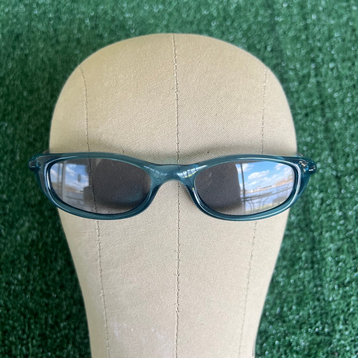 Vintage Y2K Oakley Four S Small Ice Blue Frame Light Blue Lens Blade 2 Wesley Snipes