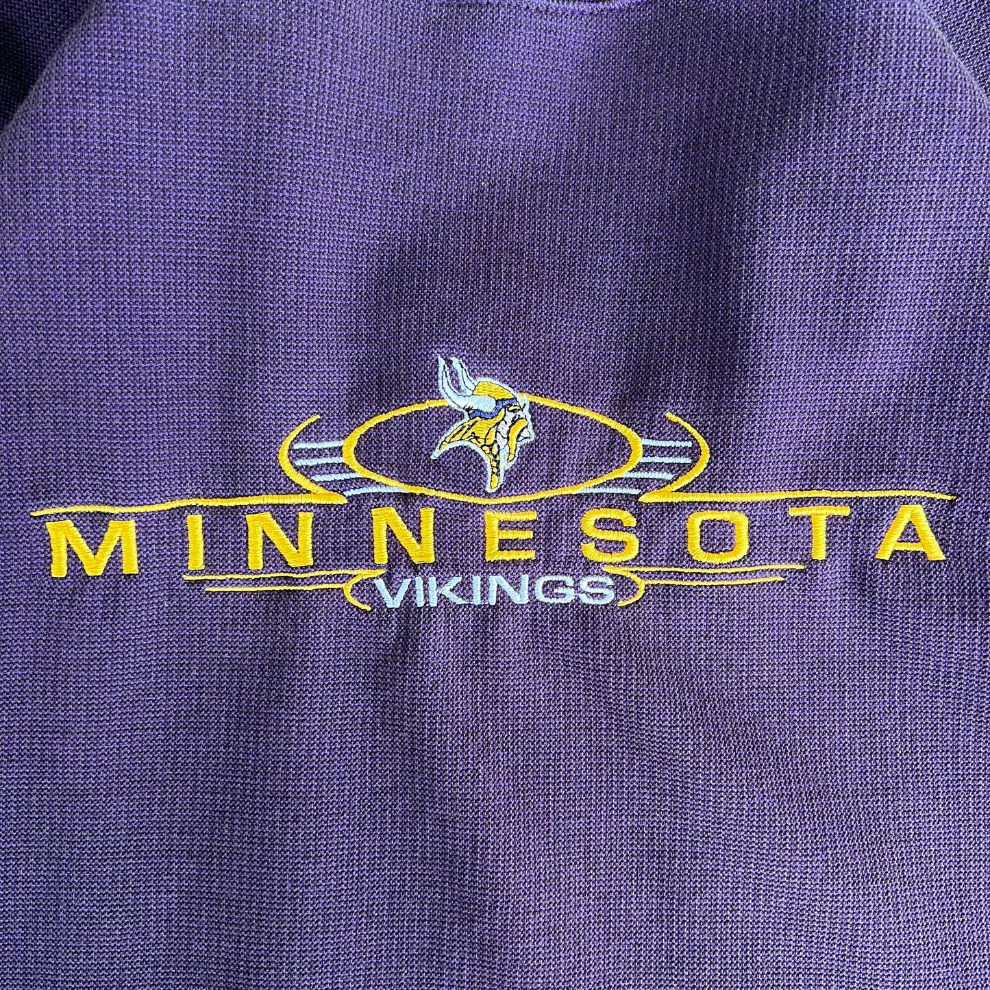Y2K Cadre Athletic NFL Minnesota Vikings Waffle Knit Thin Sweatshirt - XL