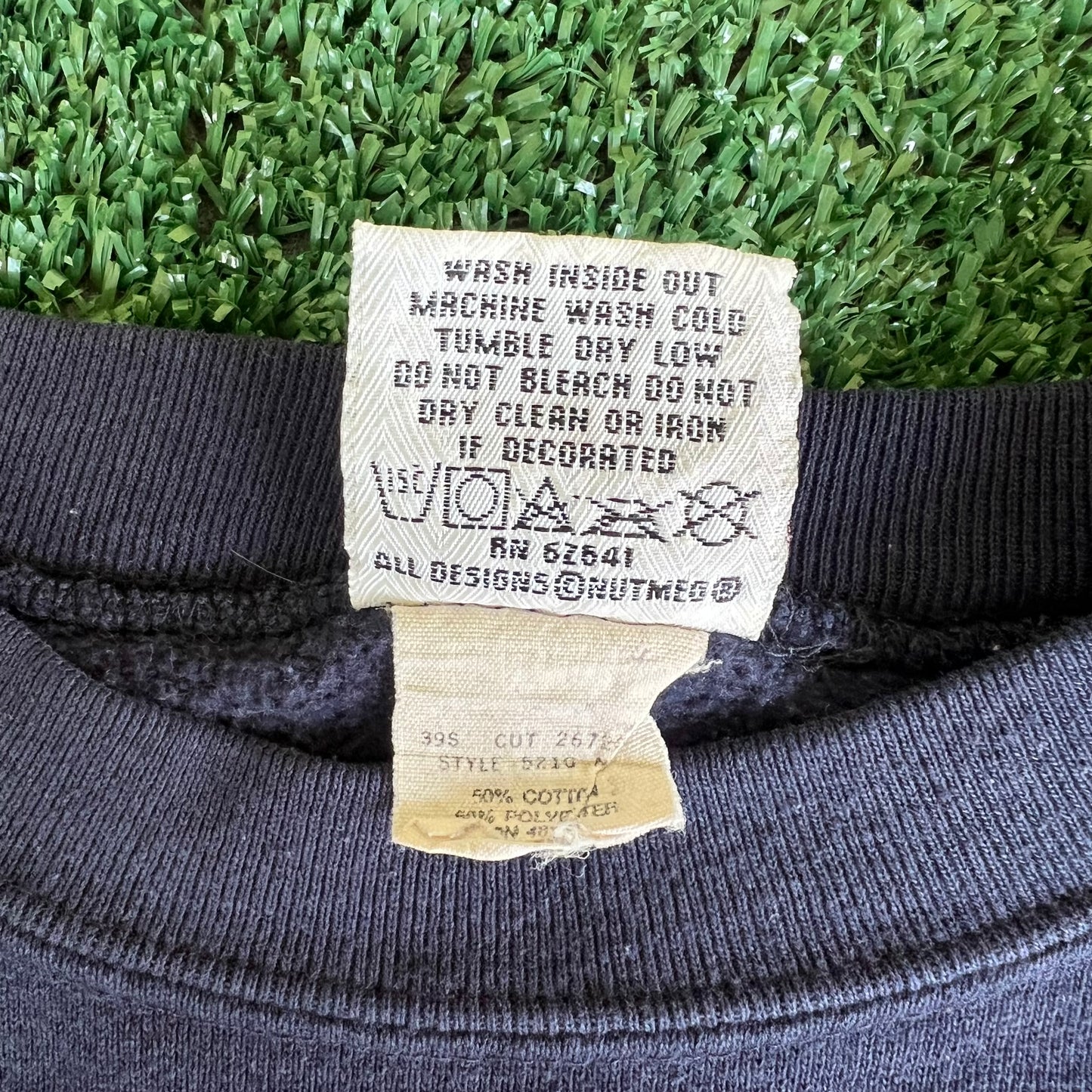 90s Nutmeg Golf Embroidered Navy Blue Sweatshirt - XL