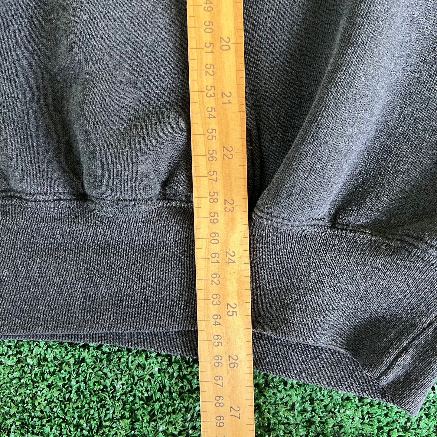 90s BMX Motorcross Team Vortex Sports Faded Black Boxy Hoodie - Large
