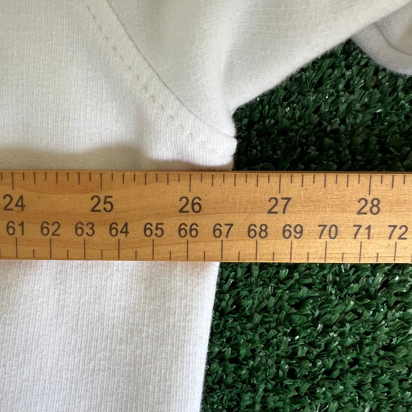 Y2K Nike Essential Side Swoosh Boxy Hoodie White Black - XL 26.5x28.75"