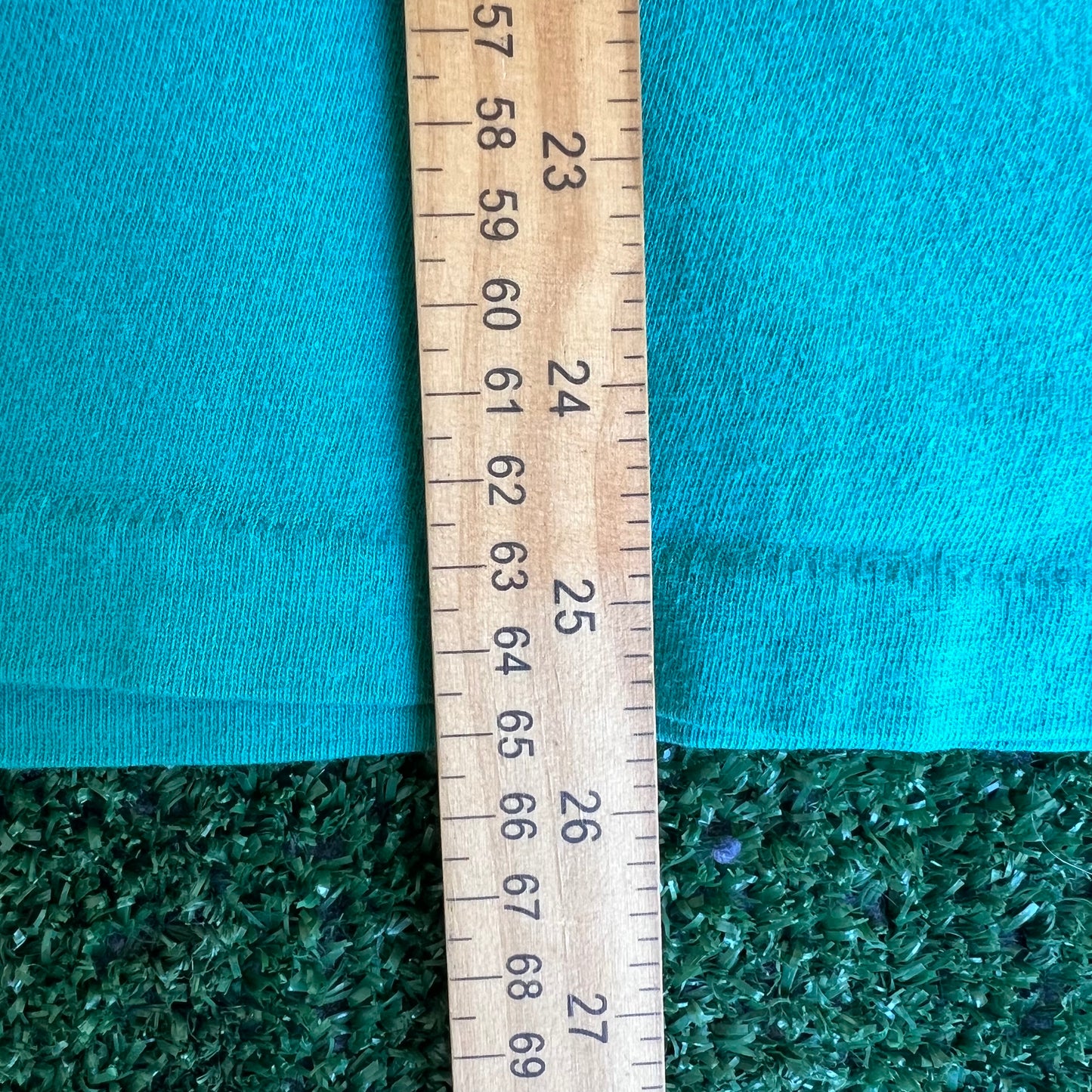 VTG 80s Men's Ron Jon Surf Shop Teal Green Long Sleeve Pocket T-Shirt XL 23x25.5