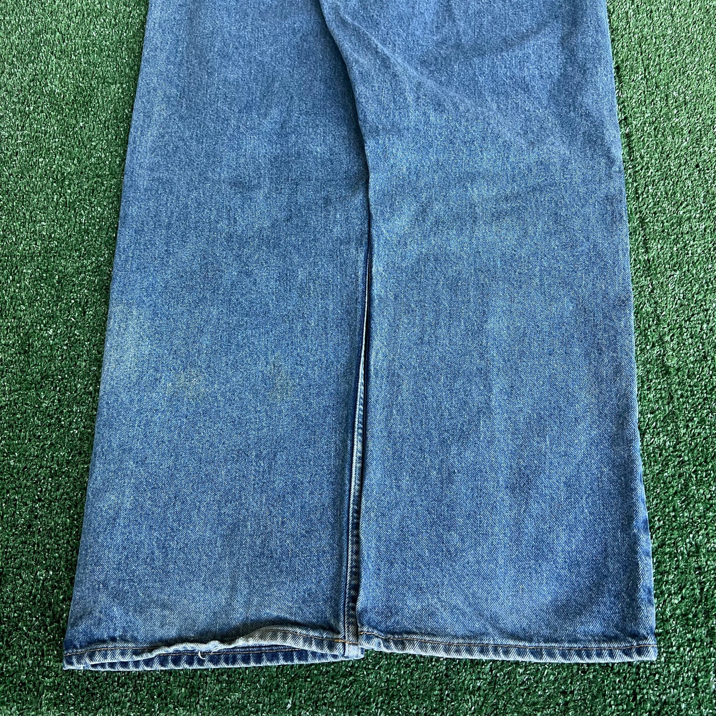 Y2K Tommy Hilfiger Baggy Straight Medium Wash Blue Jeans - 39x30.5" 19" Openings