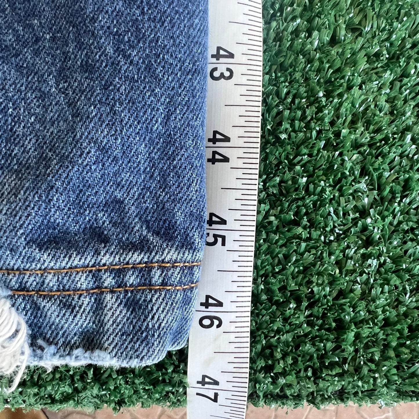 Y2K Timberland Boot Co Baggy Wide-Leg Blue Jeans - 38x32" 20" Opens