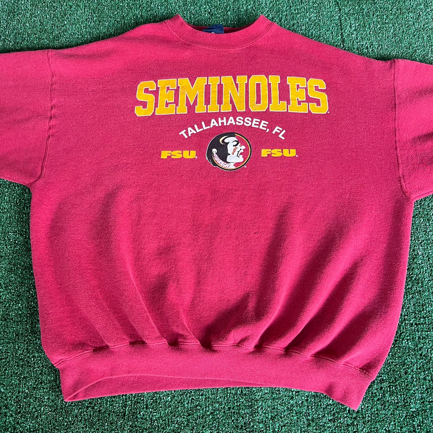 90s Florida State Seminoles FSU Red Boxy Sweatshirt - XL