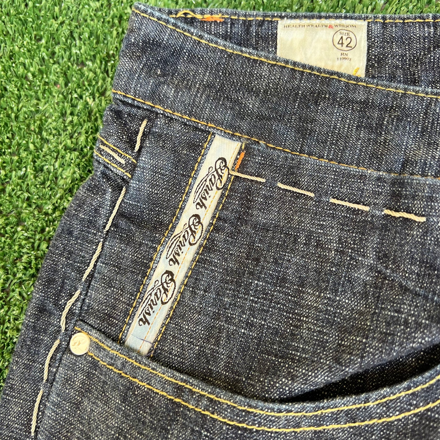 VTG Y2K Men's Parish Wide-Leg Indigo Blue Jeans 40x31" 20" Opens Southpole Style