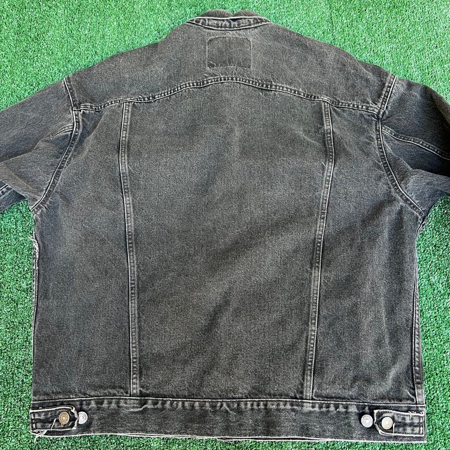 VTG 80s Men's Levi's Black Red Tab 70507-4159 #287 Button USA Trucker Jacket - XL