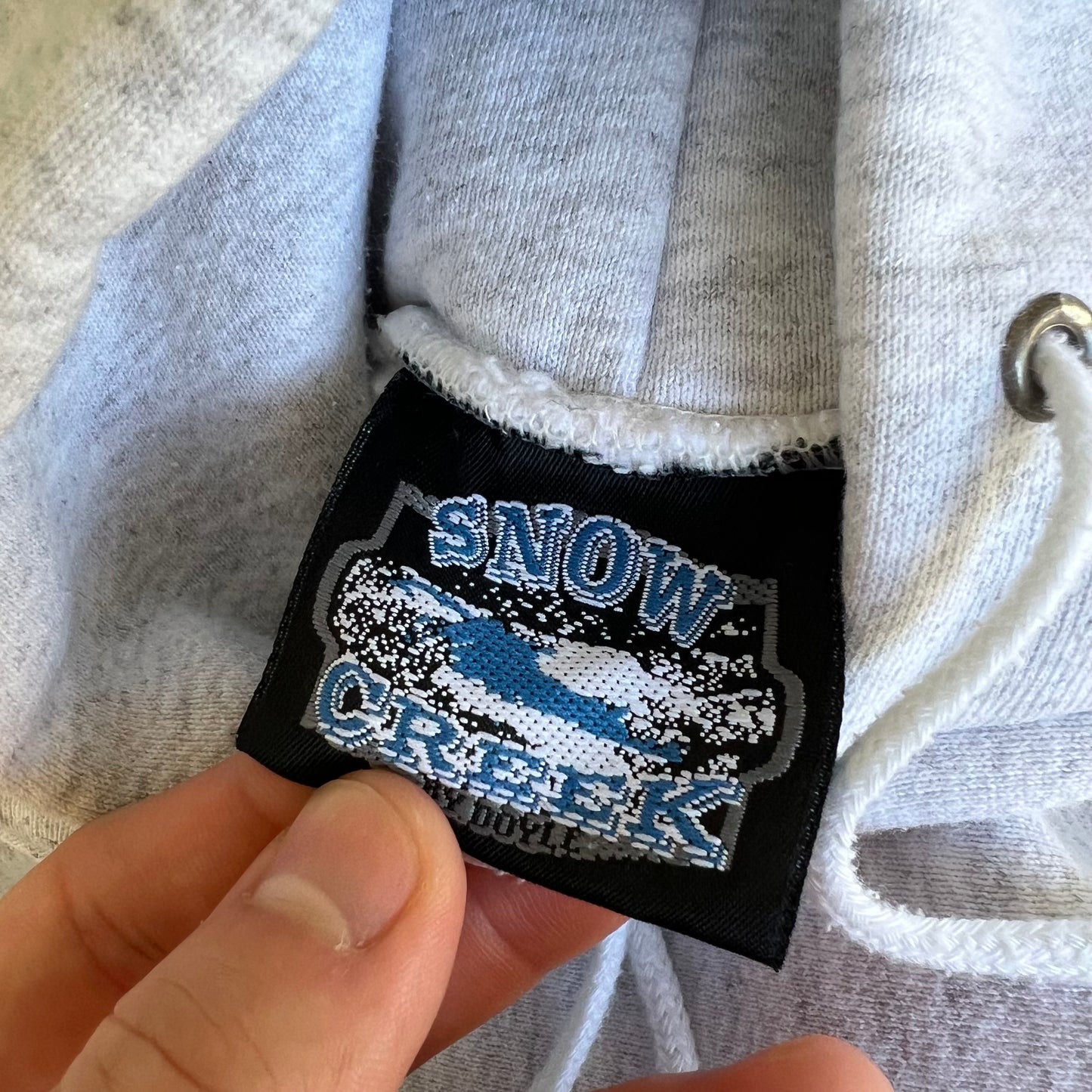 Vintage 80s Men's Snow Creek Blank Light Gray Reverse Weave Hoodie - XL 26x28" USA