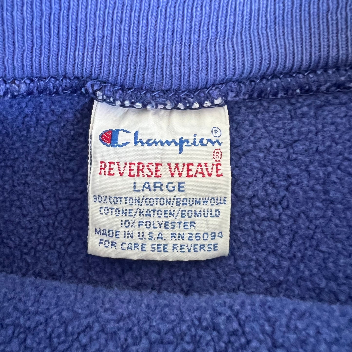 90s Champion Reverse Weave Grand Hotel Mackinac Island Blue Paint Splatter Sweatshirt - Large
