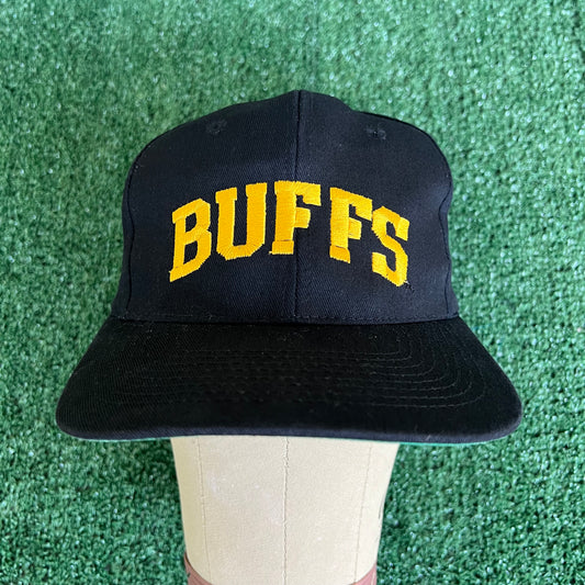 90s Colorado Buffaloes "Buffs" Black Snapback Hat
