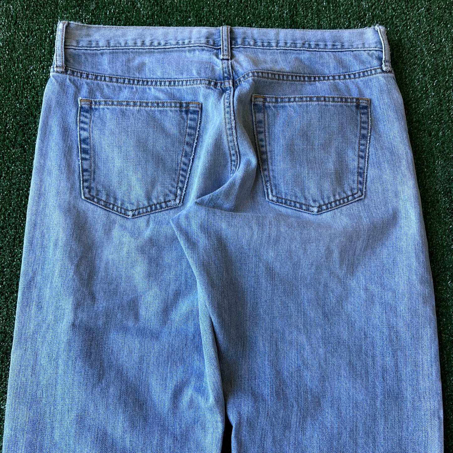 Y2K Old Navy Loose Light Blue Baggy Straight Jeans - 36x30" 19" Open Southpole