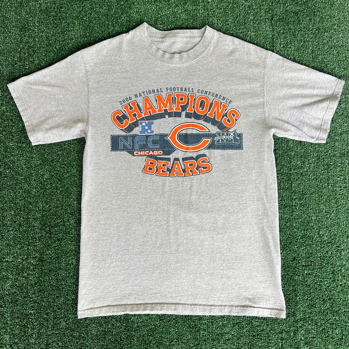 2006 NFL Chicago Bears NFC Champions Gray T-Shirt - Medium