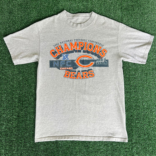 2006 NFL Chicago Bears NFC Champions Gray T-Shirt - Medium