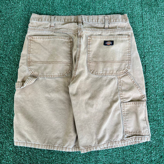 Dickies Distressed Light Brown Carpenter Shorts - 32x10"