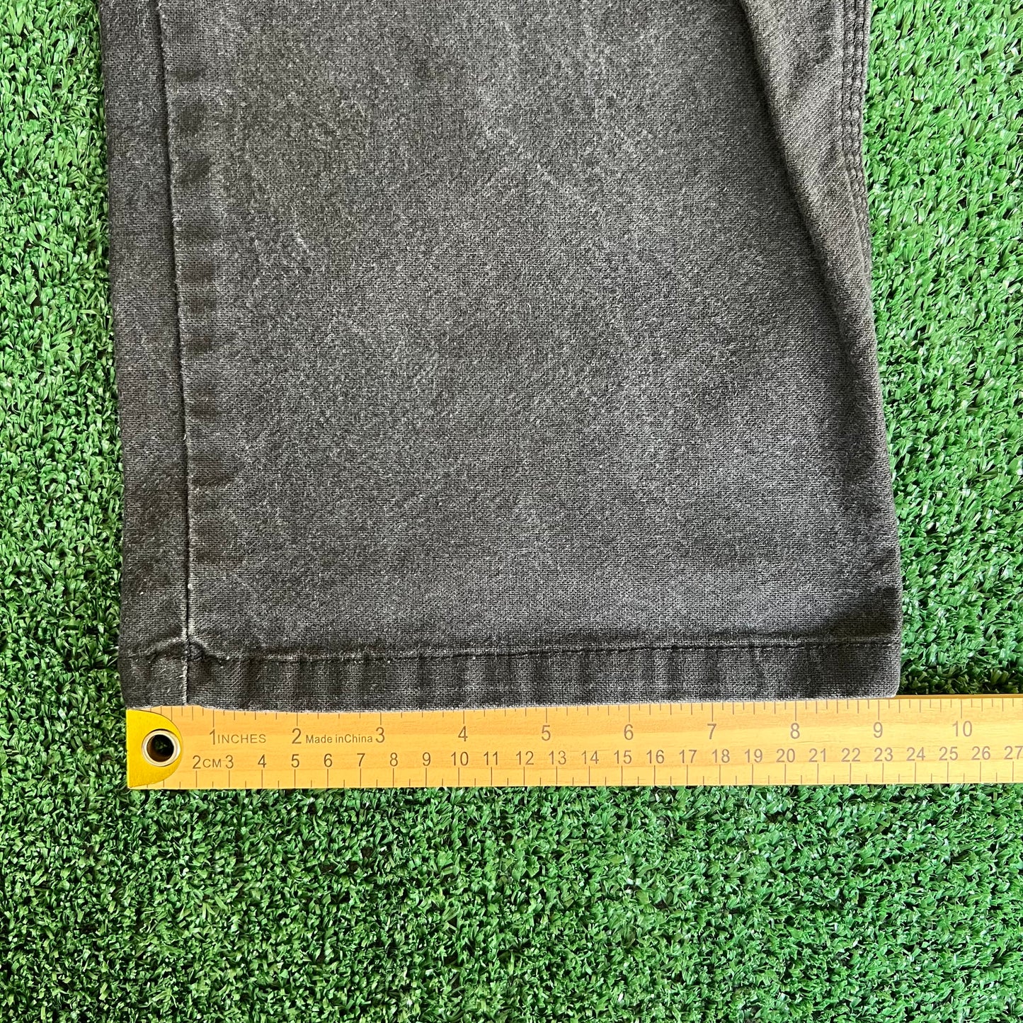 Dickies Carpenter Baggy Faded Black Canvas Pants - 35x32" 18" Openings