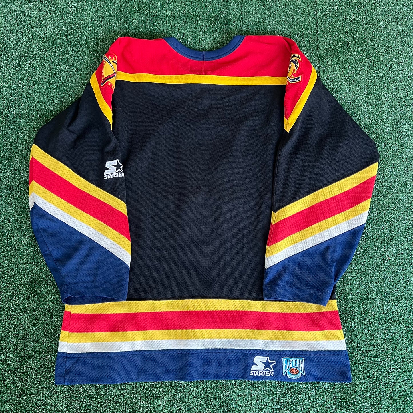 90s Starter NHL Florida Panthers Black Hockey Jersey - Medium