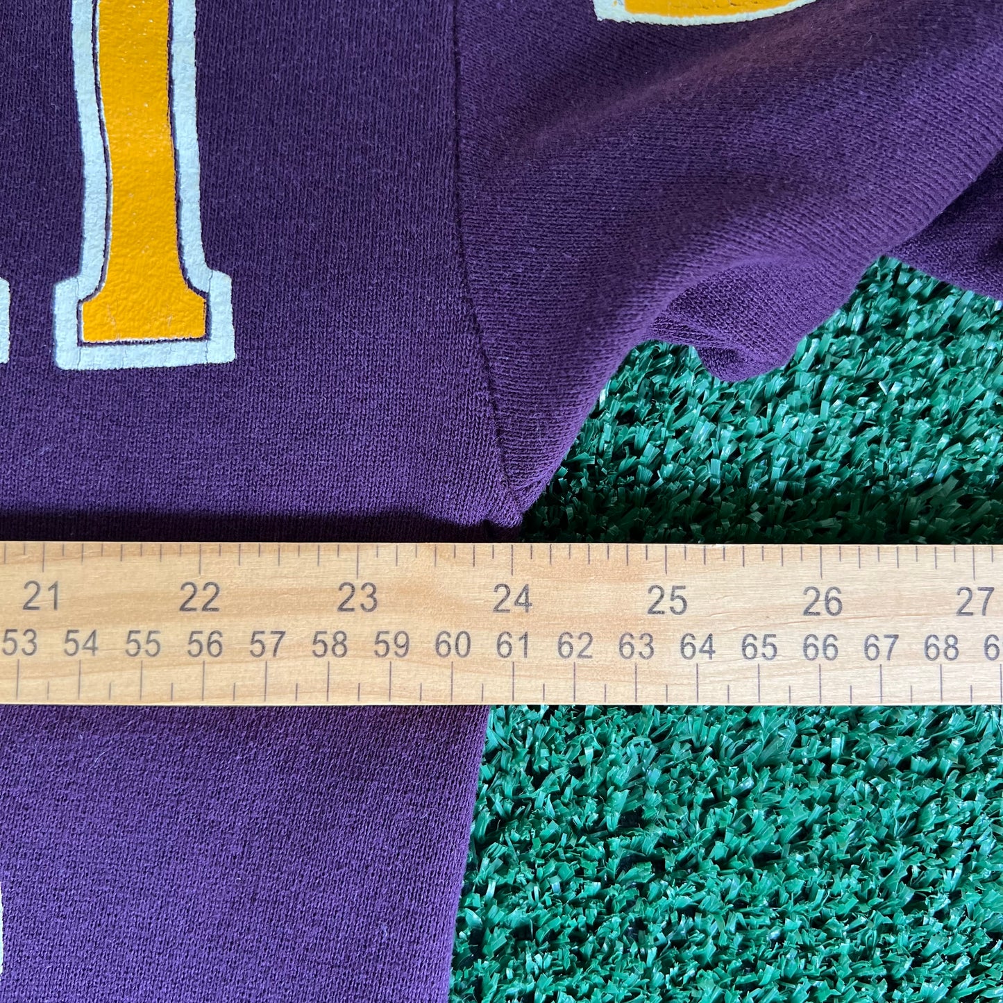 90s Florida State Seminoles FSU AOP Spellout Dark Purple Sweatshirt - Large
