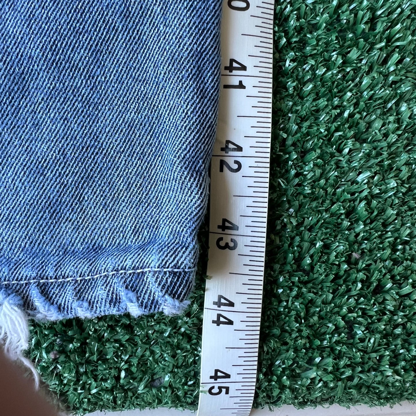 Y2K Koman Baggy Straight Distressed Blue Jeans - 35x30" 19" Open Southpole Style
