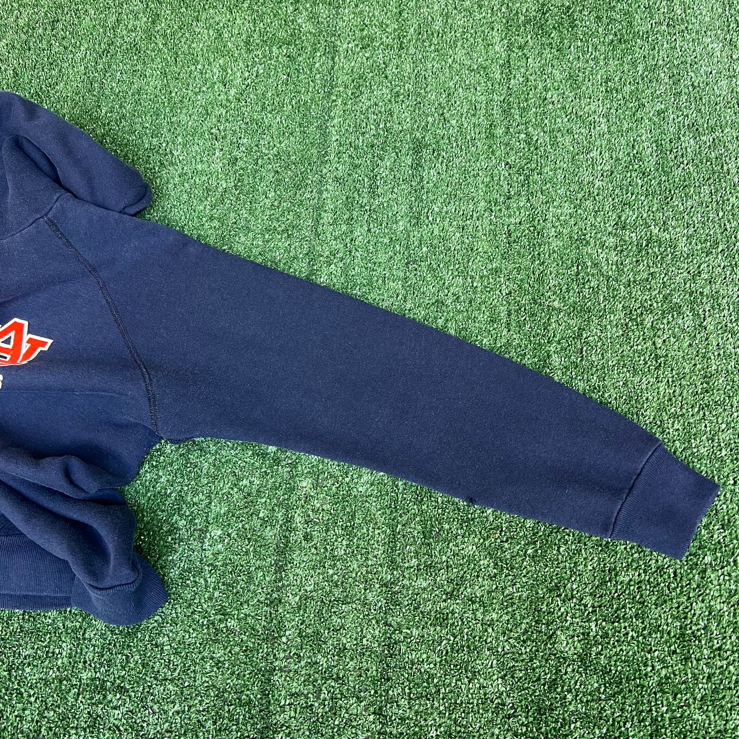Vintage 70s 80s Auburn Tigers Navy Blue Boxy Raglan Cut Hoodie Medium 23x25"