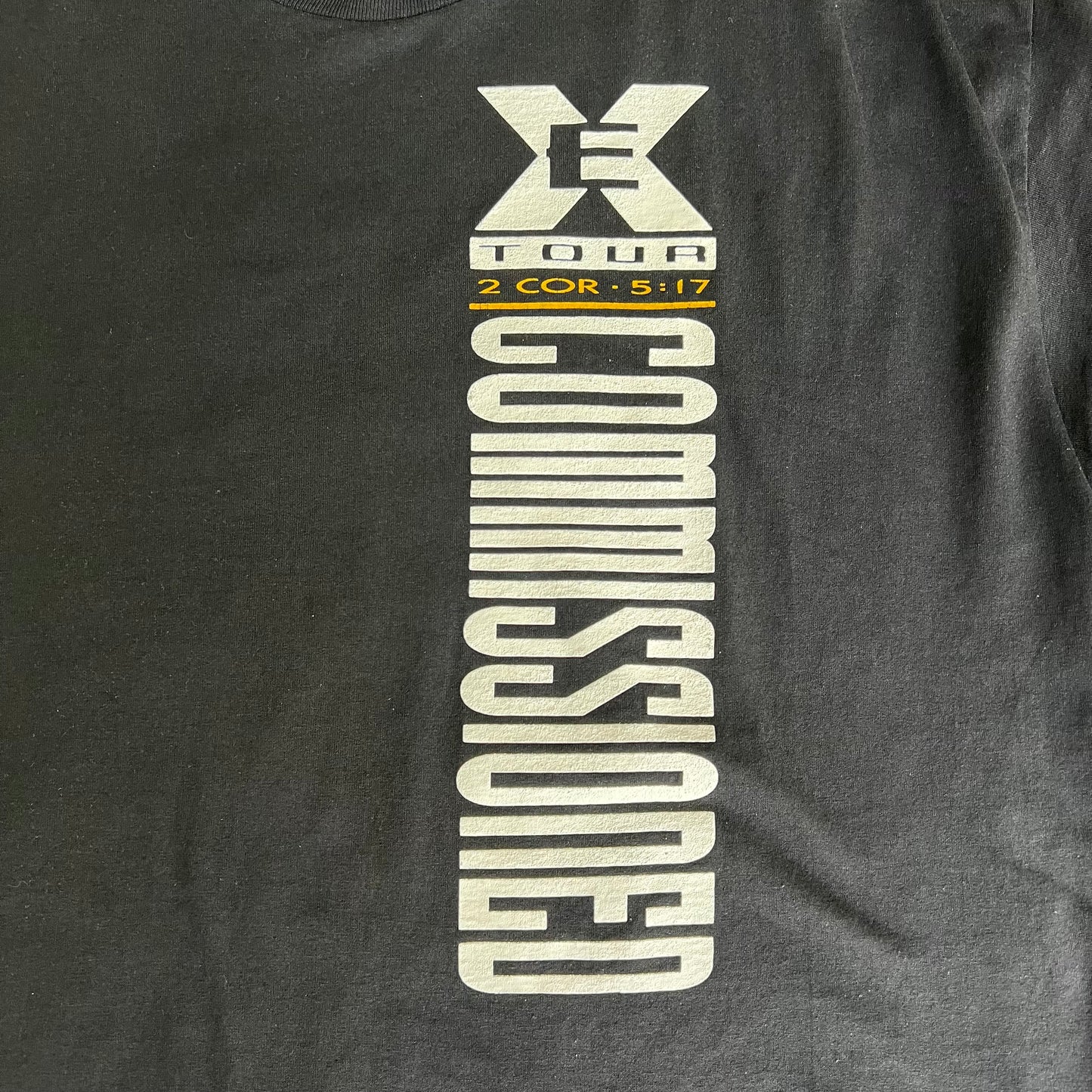 90s Ex Commisioned Jesus Bible Tour Concert Band Style Black T-Shirt - XL
