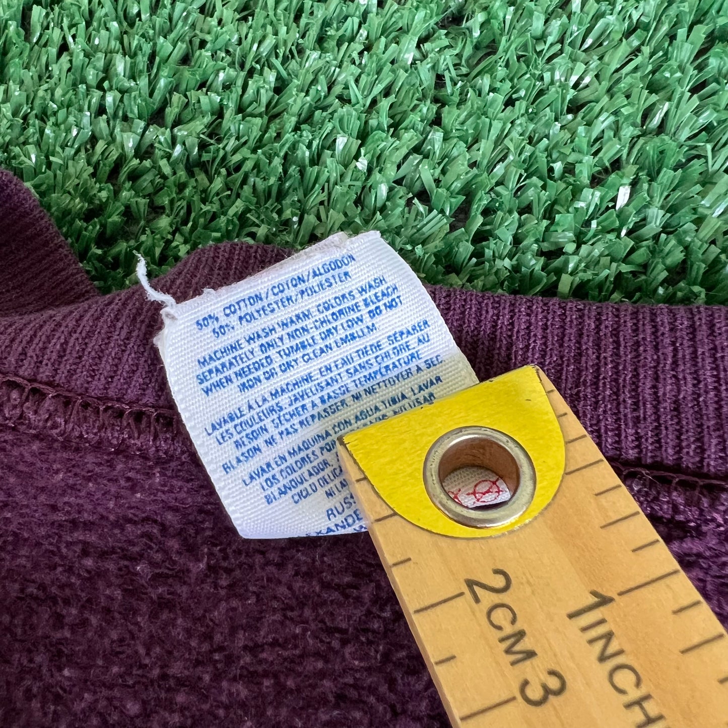 90s Florida State Seminoles FSU AOP Spellout Dark Purple Sweatshirt - Large