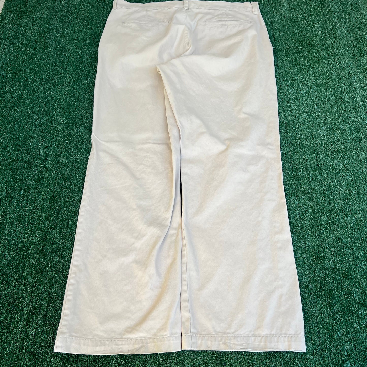 Vintage Y2K Men Plugg Baggy Wide-Leg Khaki Pants - 38x30" 20" Open Southpole Style